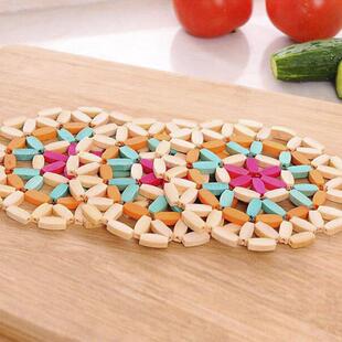 餐桌防烫隔热垫加厚厨房家用竹子套装砂锅垫垫盘子餐垫碗垫杯垫垫