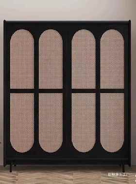 柜藤编门拉门日式隔断隐形折中叠62318门衣室门卧门式门隔断门
