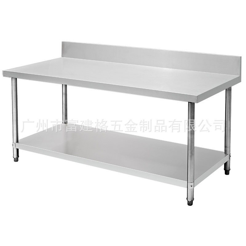 不锈钢工作工程款加强加厚两层FJG0双层30操作台厨4房台工作台21