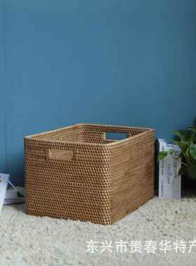 南织秋手工编家居收纳UEC越筐大尺寸置藤物箱