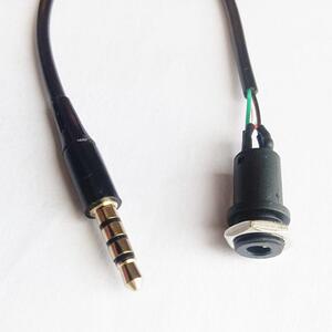 3.5mm音频延长线aux音频线连接线公对母耳机加长线面板固定螺母