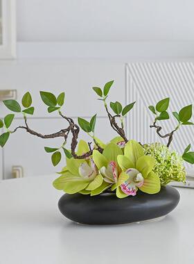 假花仿真花摆设客厅干花装饰摆件餐桌花摆花玄关花瓶插花塑料高档