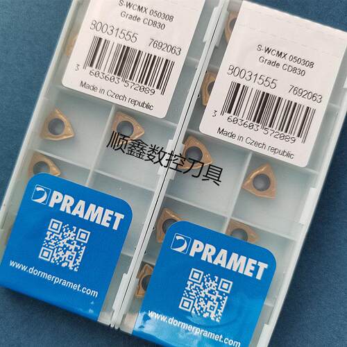 进口PRAMET普拉米特U钻刀片S-WCMX050308 CD830钢件不锈钢铸铁用