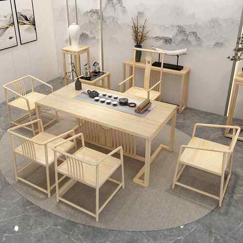 茶桌原木桌NFU功夫泡茶桌公室茶椅组合家用办实茶木台