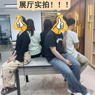 桌子客厅家用小户型吃饭桌轻奢伸缩可变圆桌 实木岩板餐桌2025新款