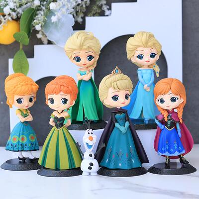 14cm Frozen Elsa Anna Princess Figures PVC Model Doll Actio