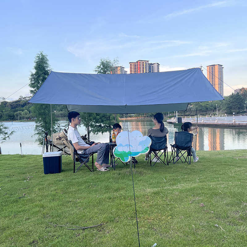 户外蚊帐露营帐篷防风避雨幕布室外可折叠婚礼活动幕布露天天幕