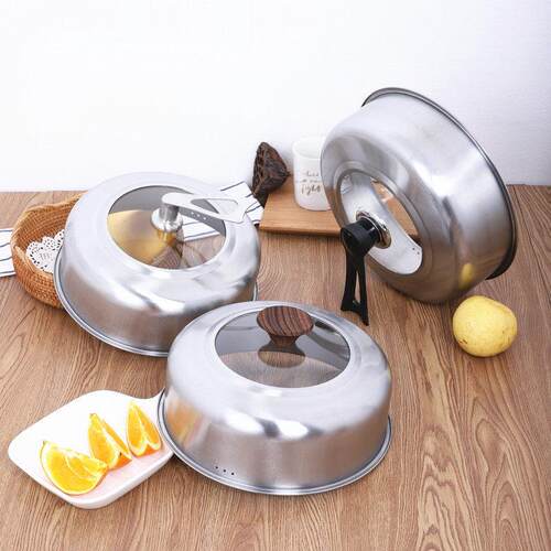 蒸锅锅锅盖高盖不锈加高盖家钢用TNE炒锅锅铁砂锅盖子汤0CM26通用