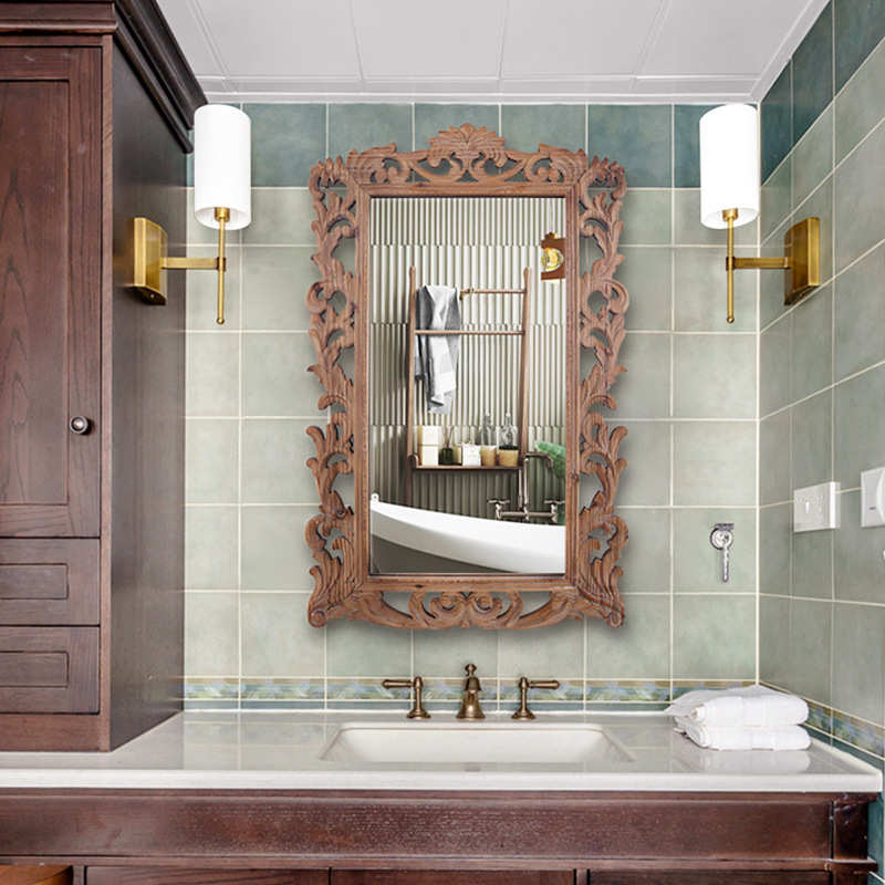 挂壁挂墙拍照镜贴墙落地全身玄关网家用镜子穿衣镜镜试衣红法式挂