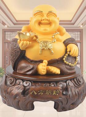 沙金系列佛像树脂工艺品笑八方纳财弥勒佛摆件家居风水摆饰招财