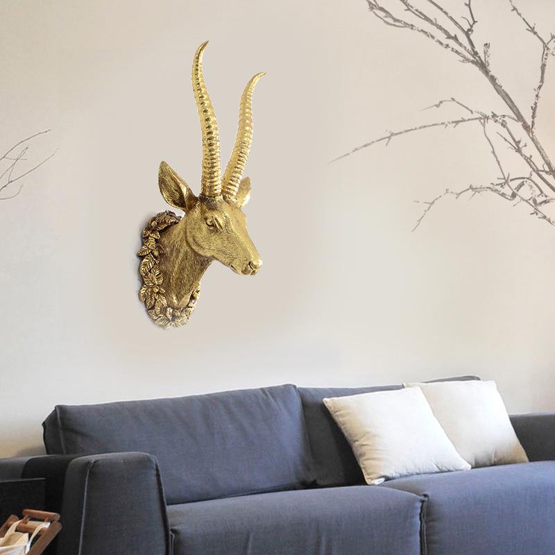 创物意欧式复古仿真家居摆件动头脂RDA3A0工艺品壁挂树酒饰吧墙面