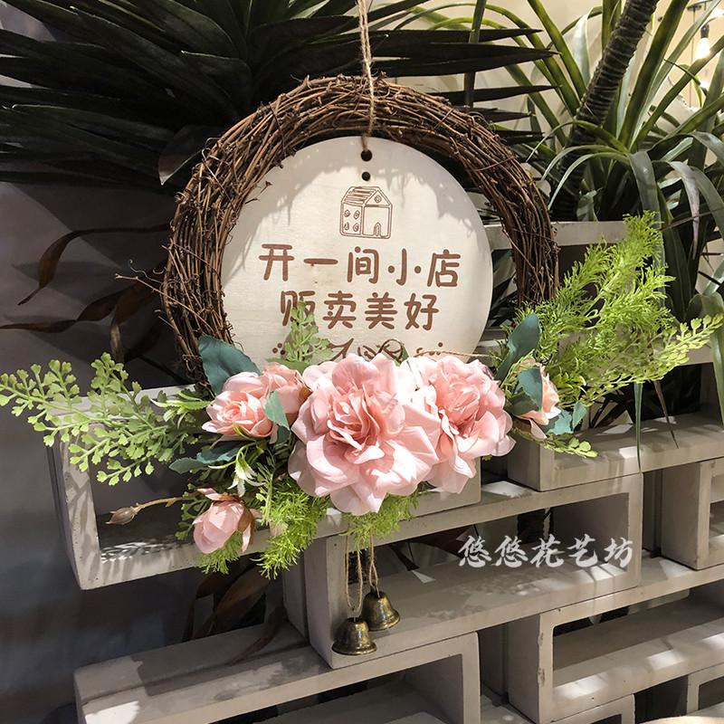 美容院墙上装饰品挂件遮丑电视背景的小可爱客厅艺术室内理发店