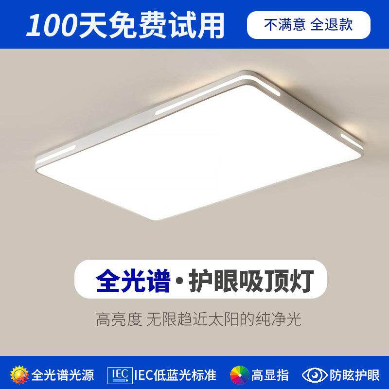 led吸顶灯照明创意个性客厅灯简约大灯超薄长方形办公室灯具灯饰