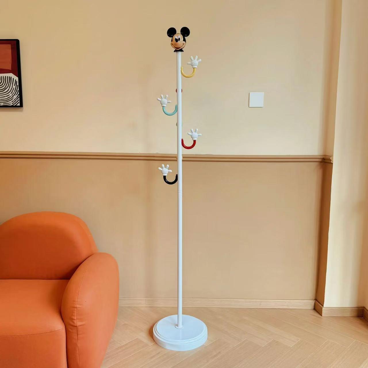 卡通衣帽架落地儿童房间进门置物挂衣架网红奶油风衣帽间挂包衣架