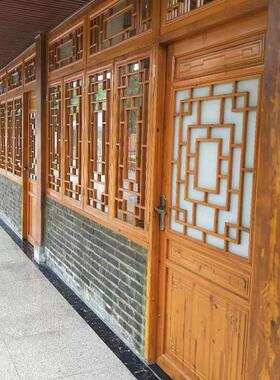 仿古门窗实木花格镂空中式东阳木雕窗户玄关屏风隔断客厅格栅