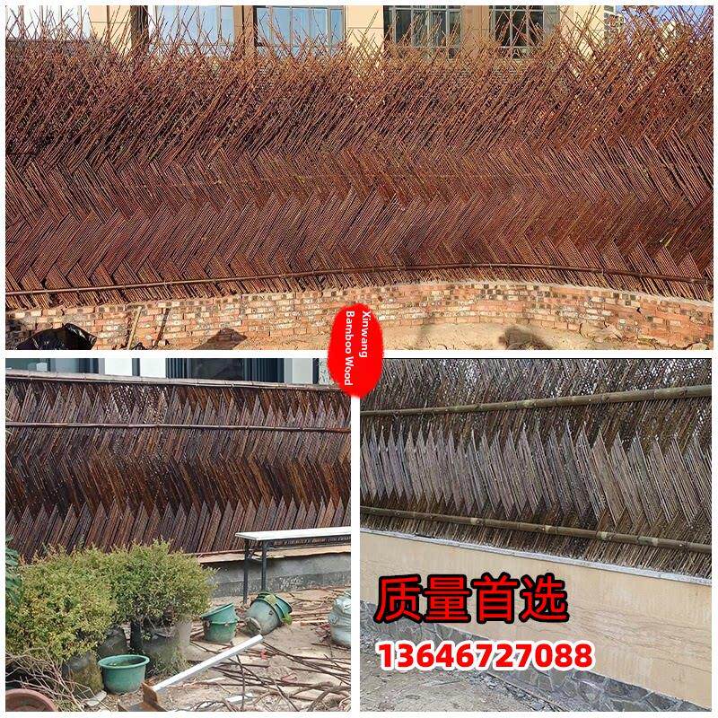 竹栅栏上海编织栅栏室外庭院护栏室内隔断园林绿化围栏碳化防腐竹