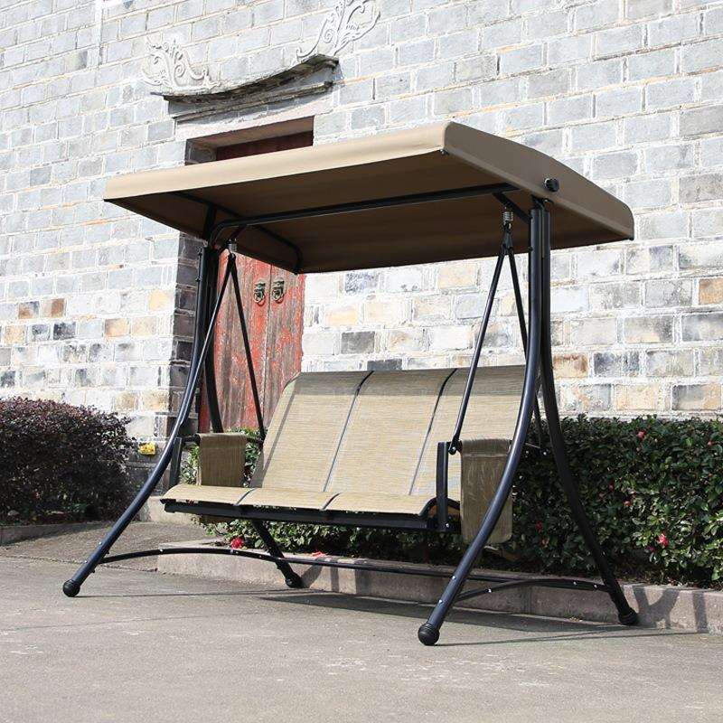 户外秋千吊椅三人双人摇椅庭院花园阳台铁艺吊篮椅成人椅休闲庭院