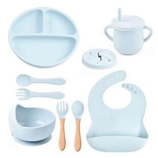 Silicone Plates for Toddl Suction Bowls Set Feeding Baby and