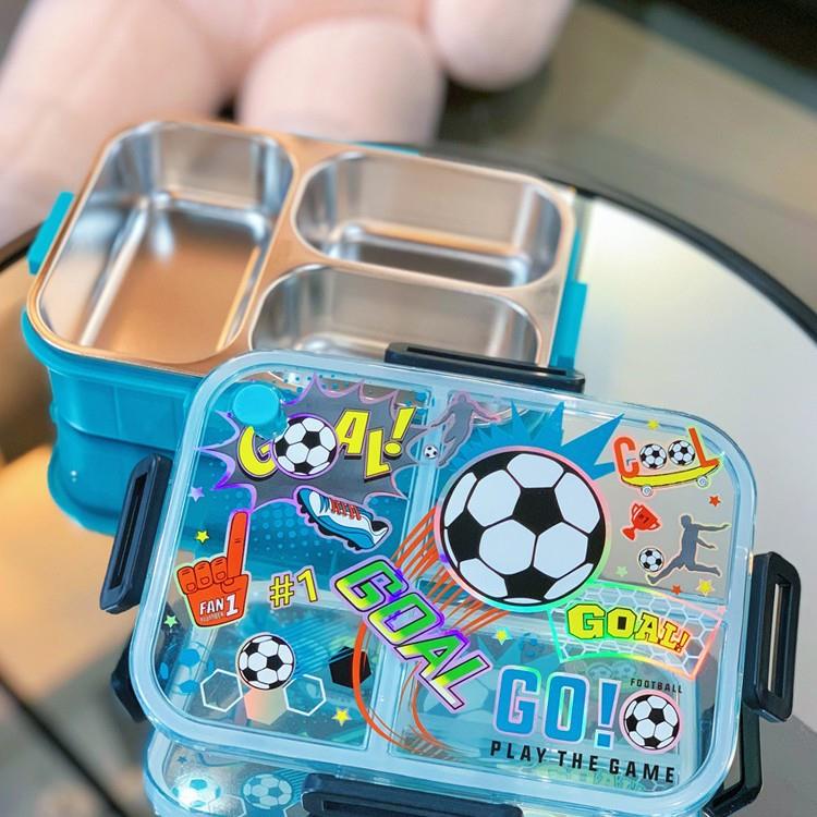 不锈钢lunchbox小学生饭盒儿童分格便当盒卡通餐盒可爱其他