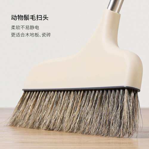 猪鬃毛扫扫把垃簸箕套装家神用扫地头发不261粘头发器笤帚大折叠