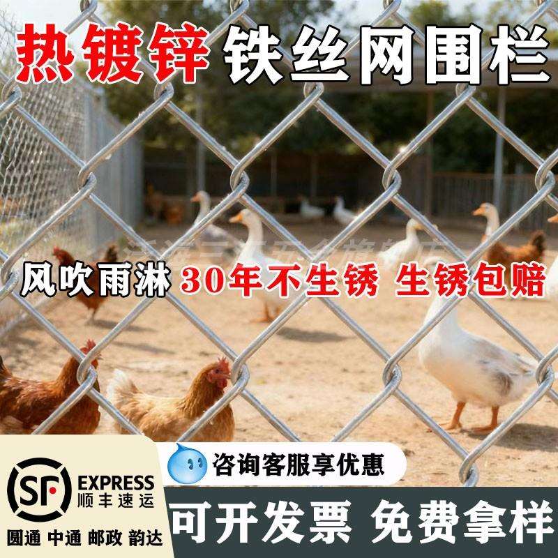 热浸镀锌防锈铁丝防围栏圈鸡护养网钢丝网殖网果园菜园栅栏护网栏
