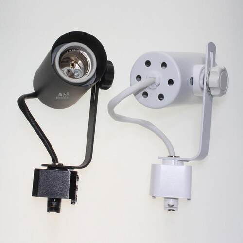 典为E27灯泡轨道灯座E26灯头光源支架LED射灯导轨灯架