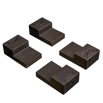 乌金石茶盘底座 石茶海茶台脚垫托架 石制茶道配件厂家