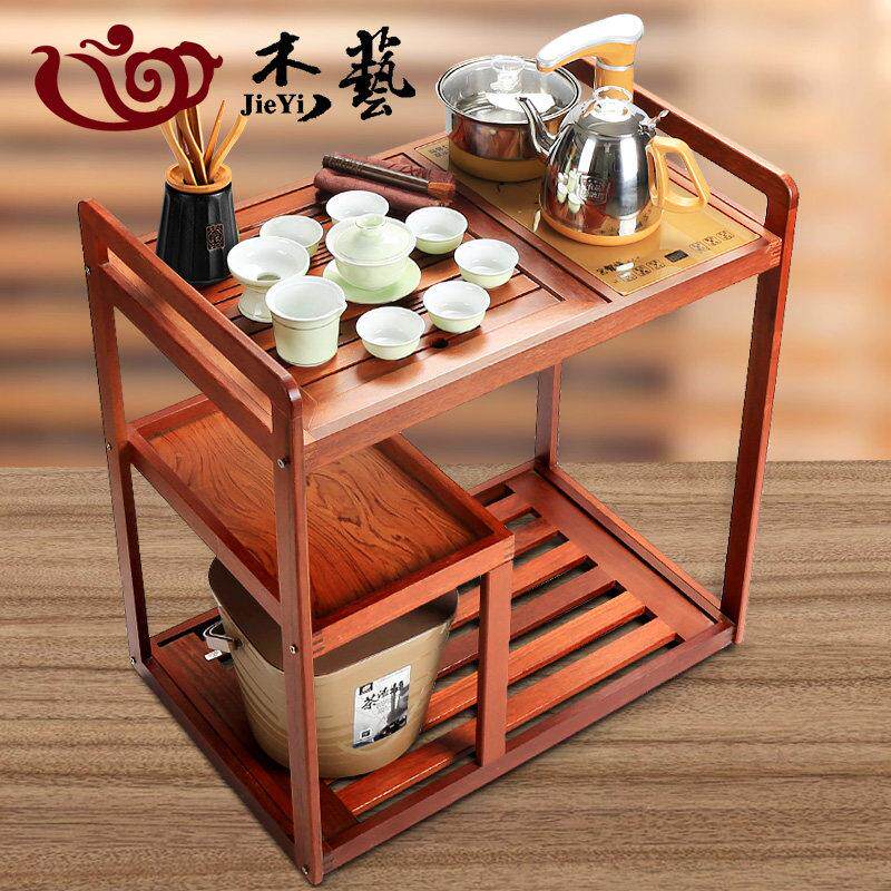 移动茶台竹木茶车简约家用小茶桌柜茶盘茶具全自动烧水壶套装一体