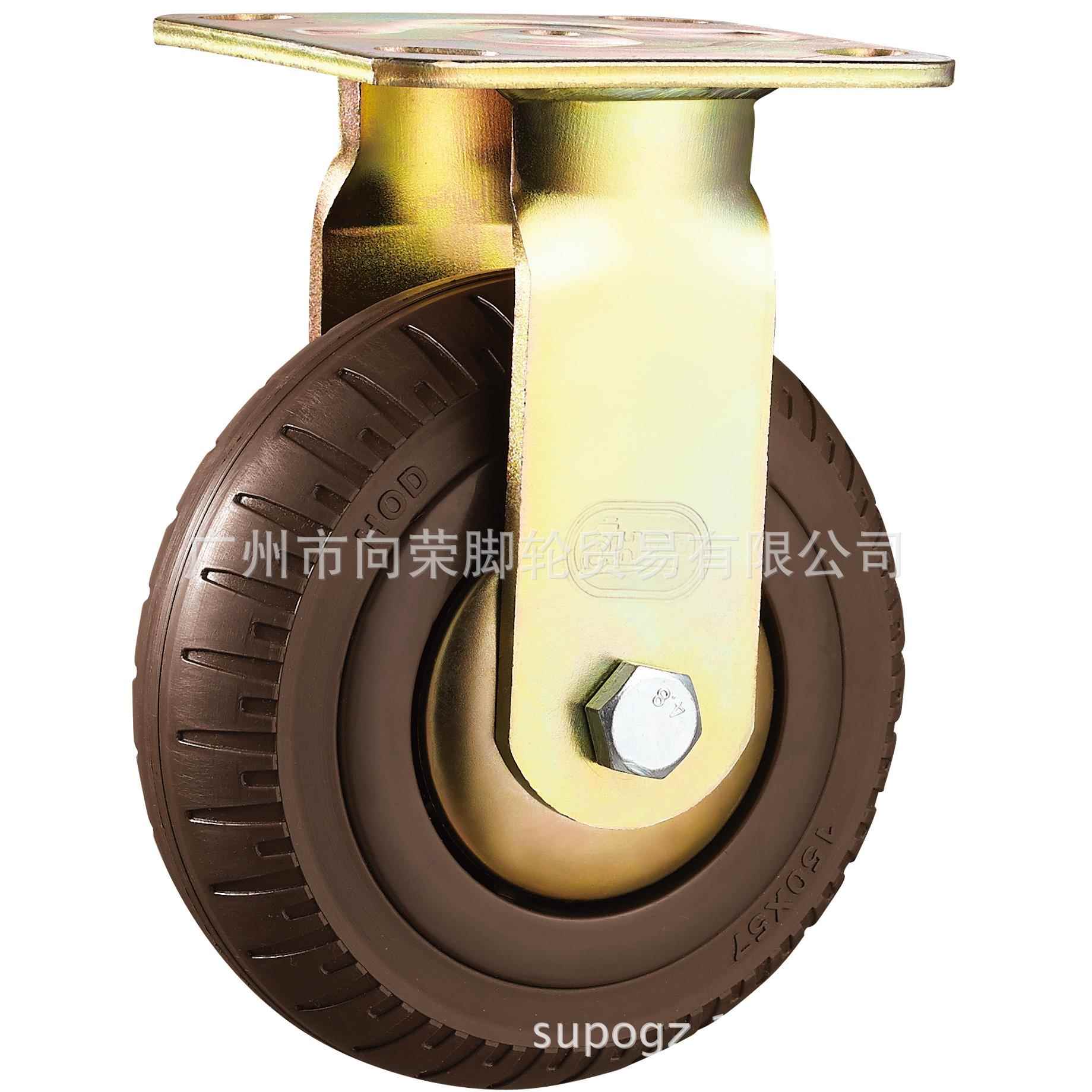 HOD厚德脚轮6810寸重型定固定向活动静音橡胶耐磨用减震向荣SUPO
