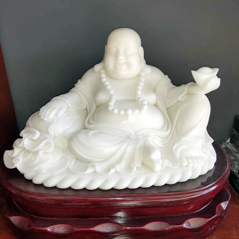 弥勒佛雕像汉白玉观音佛像寺庙供奉地藏王布袋和尚弥勒手工雕刻