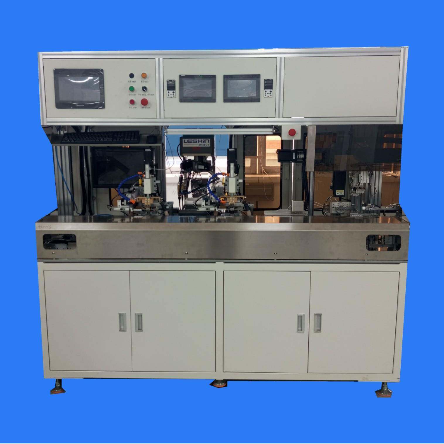 科技LX-450F全自动喷胶机,全自动哈巴焊锡喷胶包胶打铁壳机