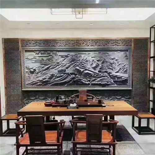 大幅砖雕影照壁浮雕仿壁古壁画画一庭帆风顺古建无品牌/材料中式