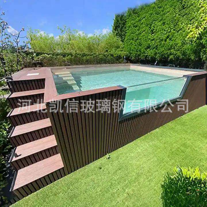 成品玻璃纤维泳池拼装简易 民宿别墅营地一体成型不漏水