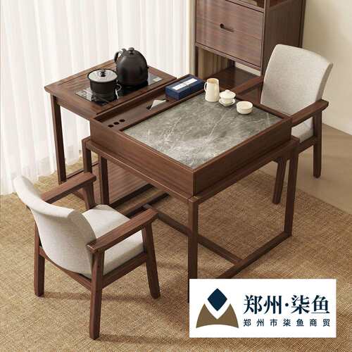 阳台小茶桌实木方桌新中式小型茶几简约家用桌子休闲禅意方形茶台