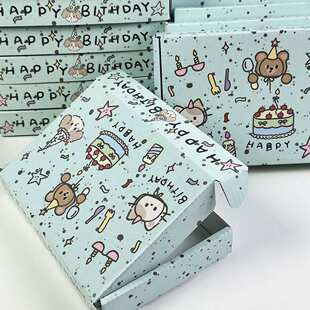 薄荷曼波绿小动物飞机盒小卡出卡快递打包批发盒纸箱礼物包装盒