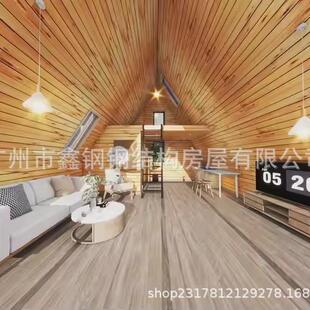 防腐木三角木屋网红户外度假露营地可移动房屋高品质人气别墅小屋