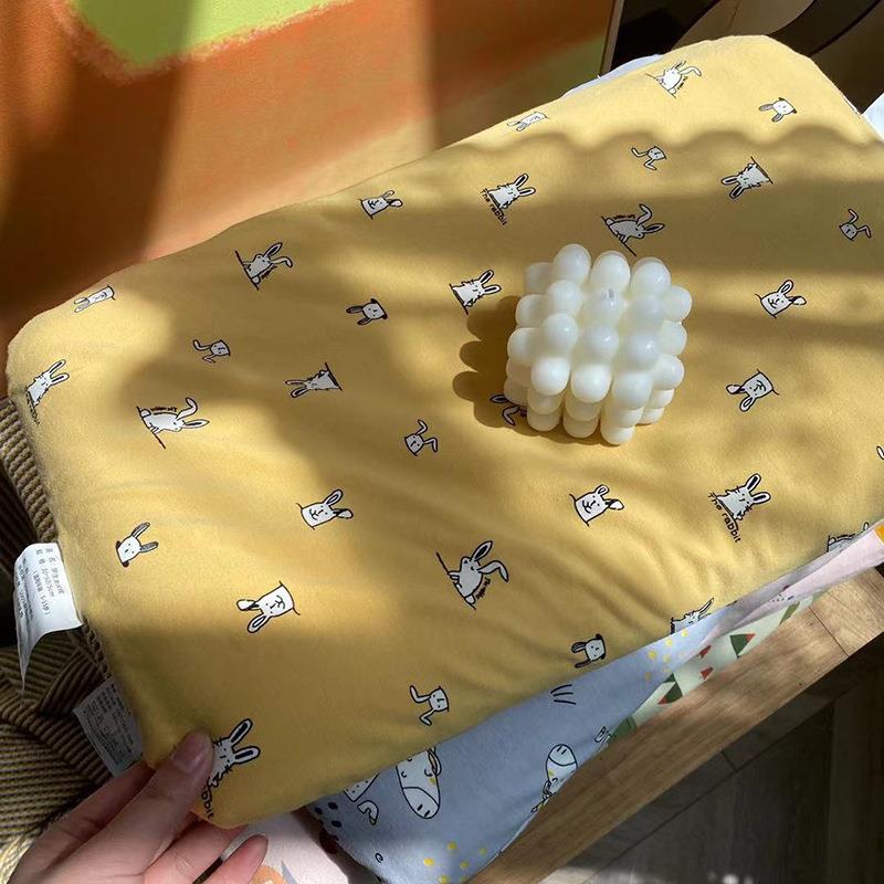 全棉针织儿童枕幼儿学生乳胶枕卡通印花30*面50c园WZXm四包季通用