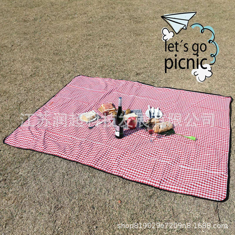 现货户外野炊垫折叠帆布拎手野餐垫INS风春游防潮沙滩野营垫地垫