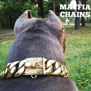 MAFFIA不锈钢可调脖圈狗炼 炼 大型犬猛犬卡斯罗杜宾斗牛恶霸定制