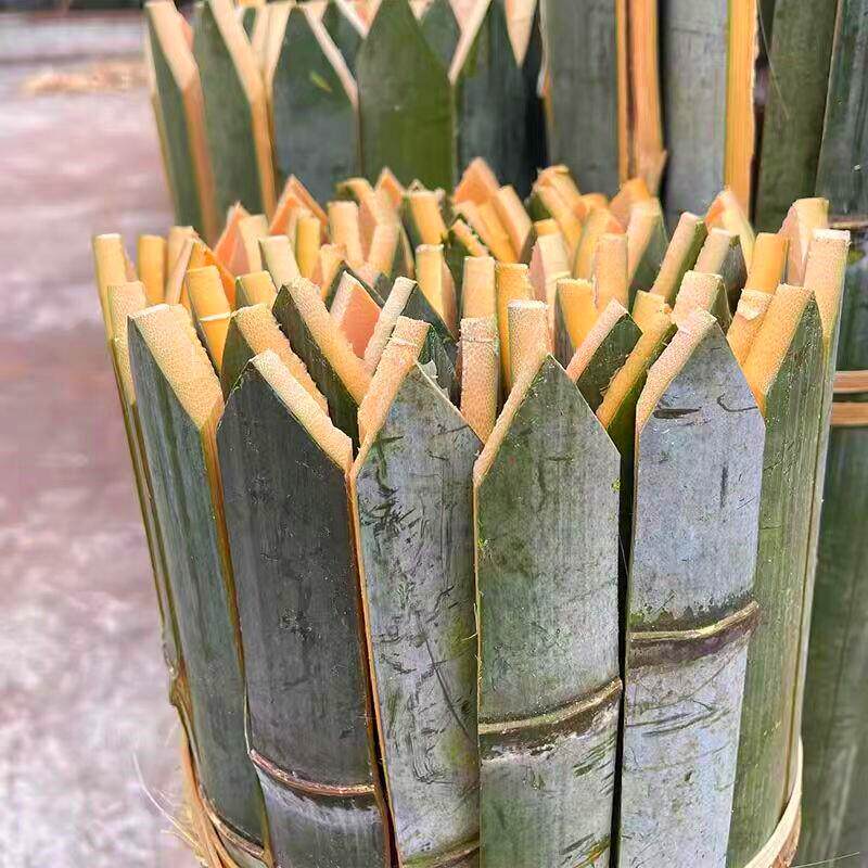 工地放样测量竹片桩工程测绘尖头毛竹片竹签花园庭院围栏地插竹桩图片