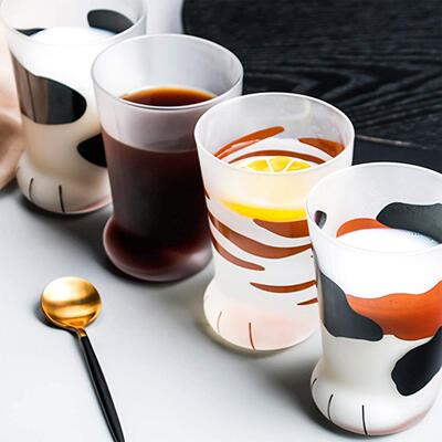 Creative Cat Claw Cup Breakfast Milk Cup Glass Personality F