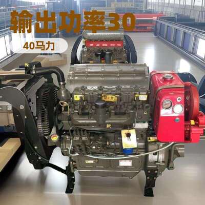 潍坊ZH4100P四缸柴油机 30kw40马力配水泵机组抽沙船用发动机