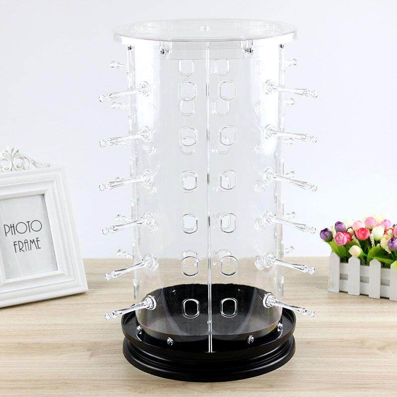 塑料28付24付旋转眼镜展示架子太阳眼镜架墨镜看货道具眼镜货架