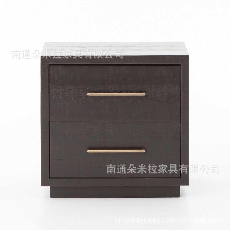 RH美式复古床头储物柜高端豪华精美床头柜房间卧室装饰柜