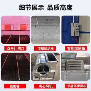 环保汽车漆房无尘家备具喷漆房业漆XLD雾处理设高温工烤喷漆房烤