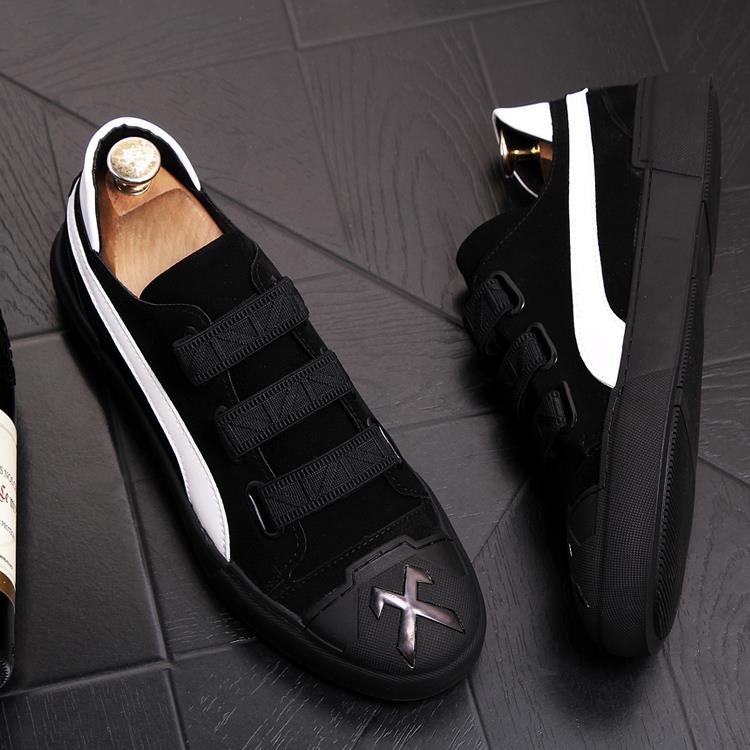 正品春乐秋男士日常休闲鞋版潮男板鞋百搭青皮年福鞋一脚蹬男单韩