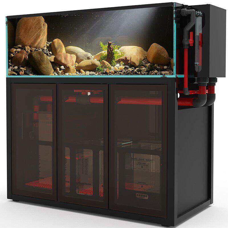 海缸背包鱼缸水草缸水族箱底滤客厅超白玻璃兰寿溪流侧溢流生态缸