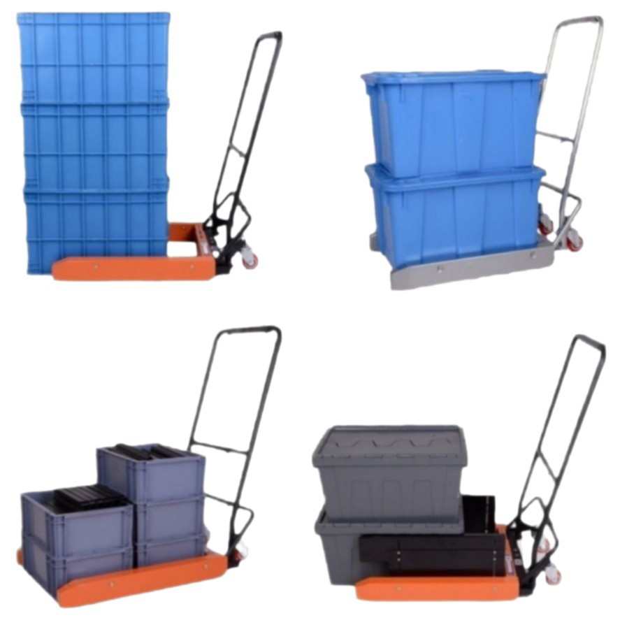 鑫迎塑料周转箱推车周转箱台车胶箱叉车工具车