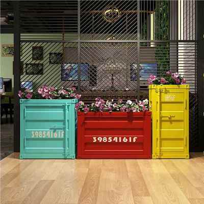 断锈钢花箱户外组合铁艺花槽餐00002厅酒吧锅火店围栏隔种植不箱