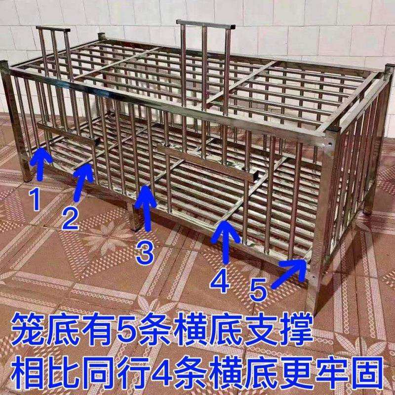 不锈钢鸡鸭笼轮子兔笼移动,家用大号加密加厚养殖笼(直销)